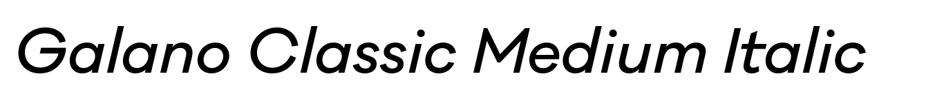 Galano Classic Medium Italic